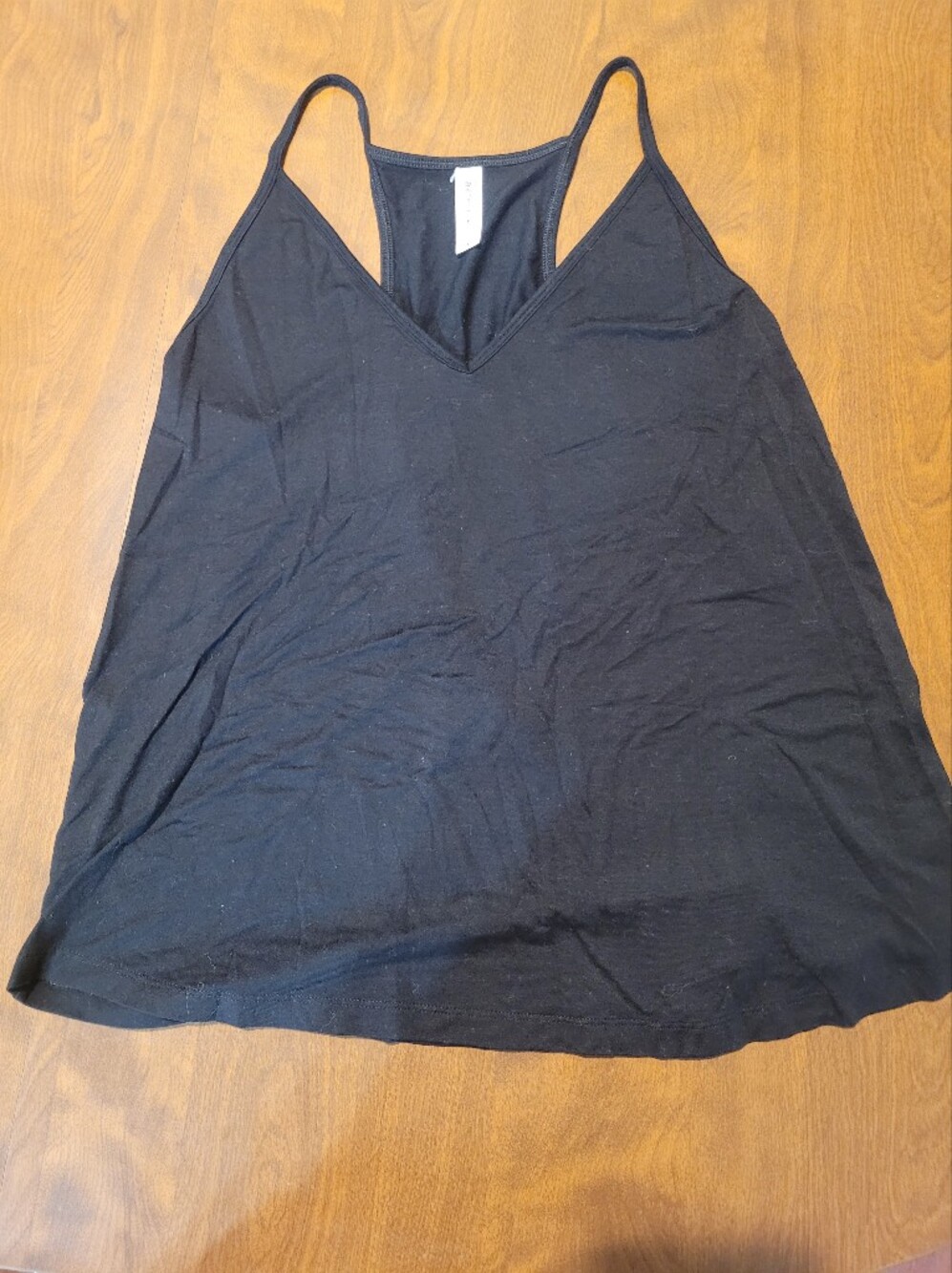 Athleta Black Racerback V-Neck Tank Top